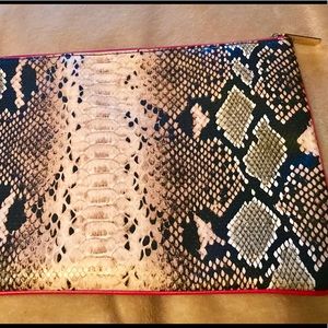 Estée Lauder snakeskin print clutch make up bag